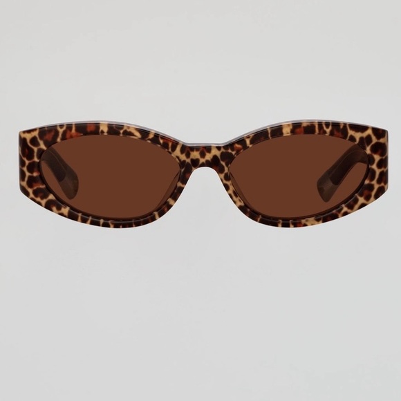 Jacquemus Ovalo Oval Sunglasses - Leopard - Picture 2 of 10